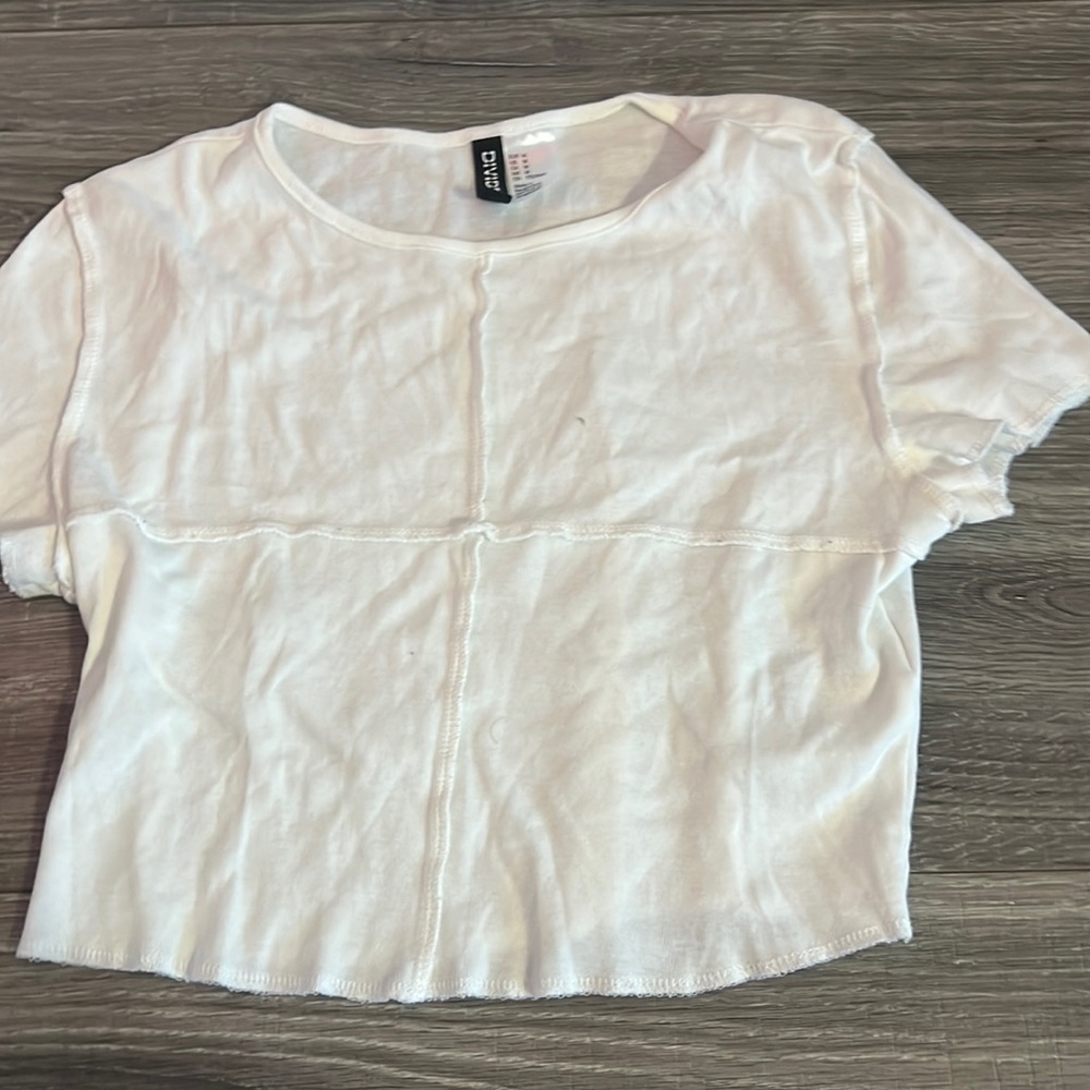 DIVIDED white crop top
